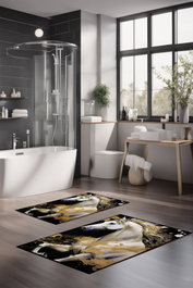 Mijölnir Juego de alfombrillas de baño CT-5420, 2 piezas, Multicolor